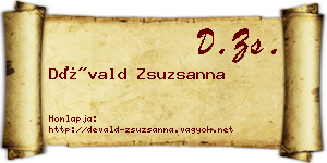 Dévald Zsuzsanna névjegykártya
