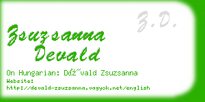 zsuzsanna devald business card